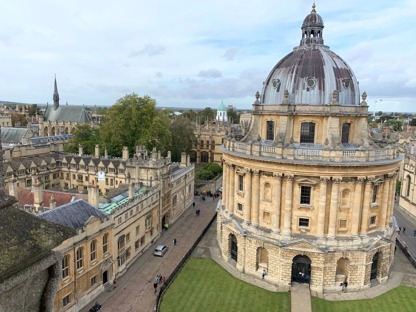 Oxford's Radcliffe Camera viewed from above