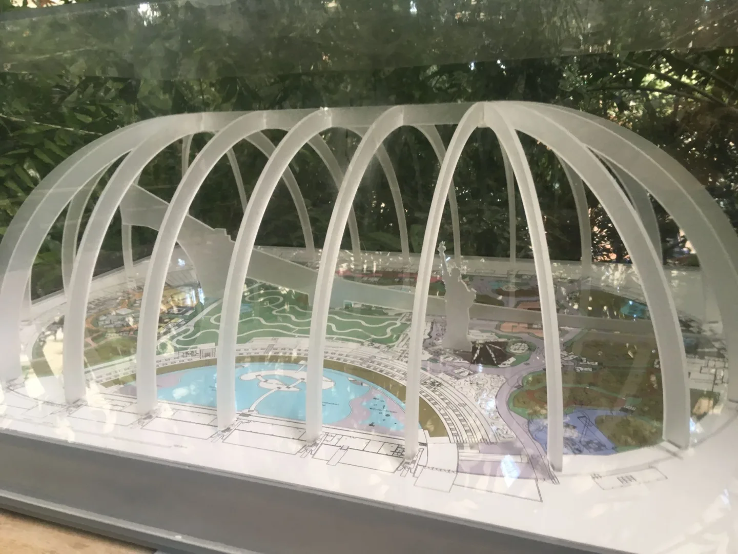 Covered walkway across the water
