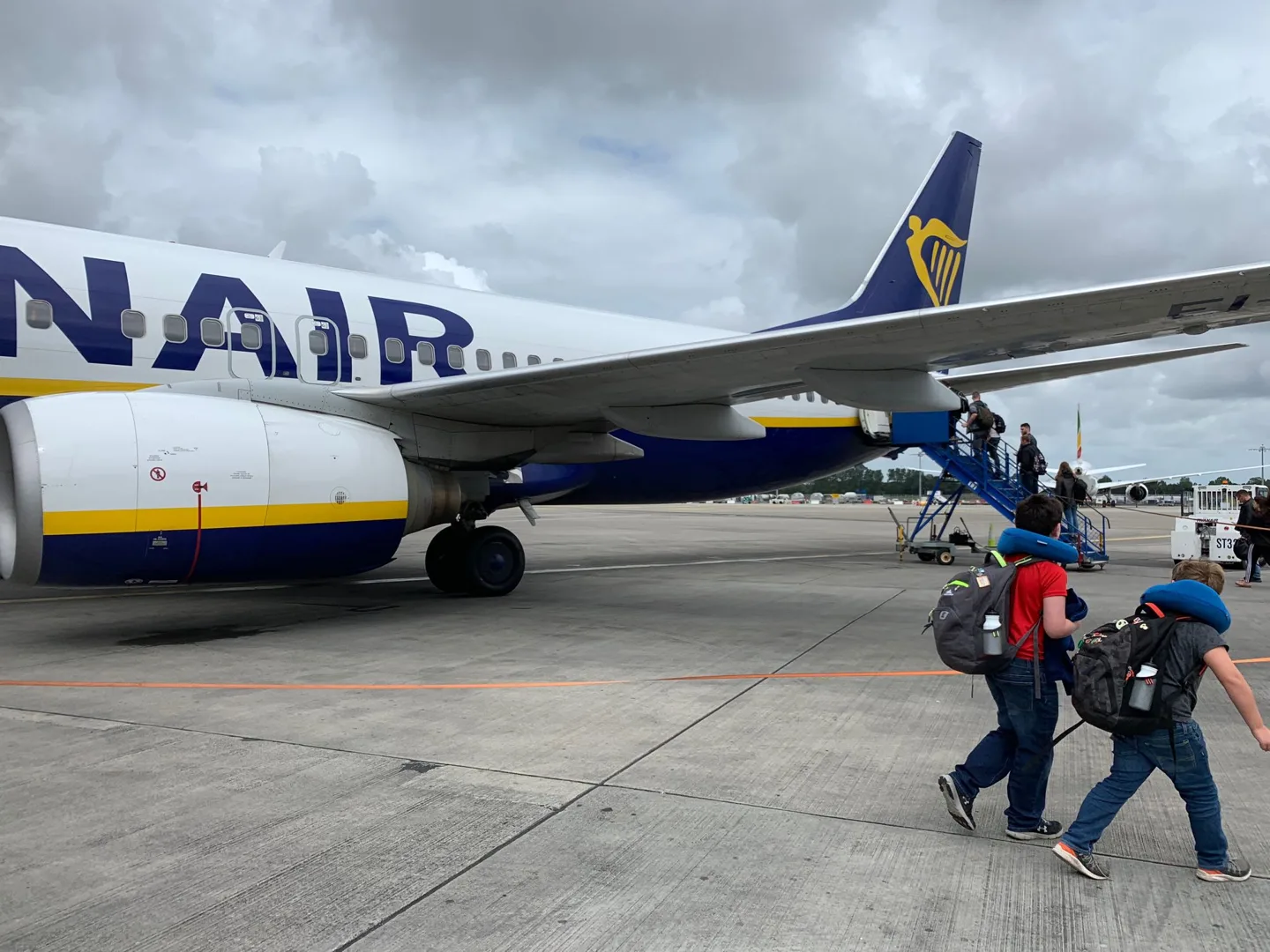 Ryanair aircraft on the airport apron