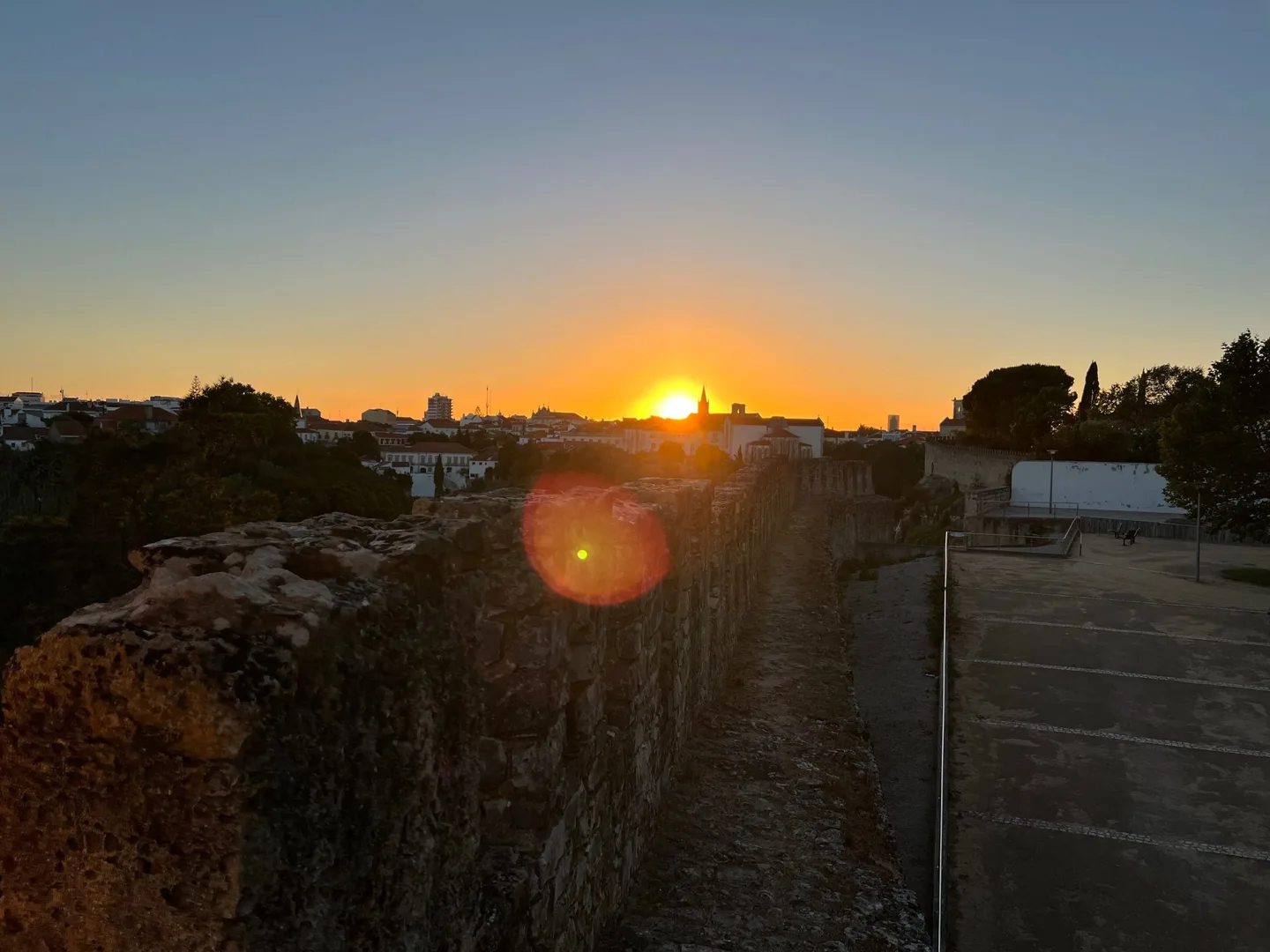 Sunset above the town walls