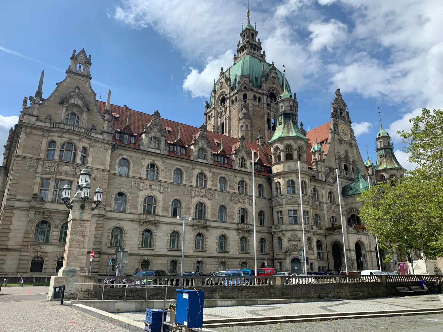 Ornate façade of Hannover's New Town Hall