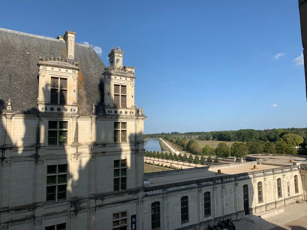 Stone terraces and lawns at Chambord