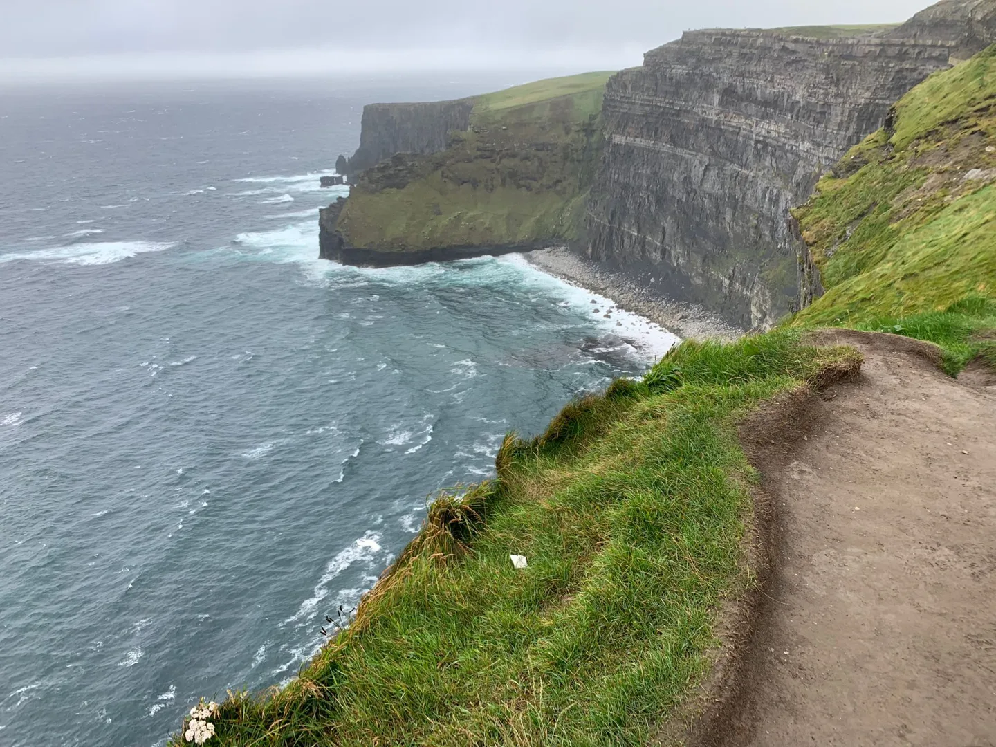 Coastal path above the Cliffs of Moher