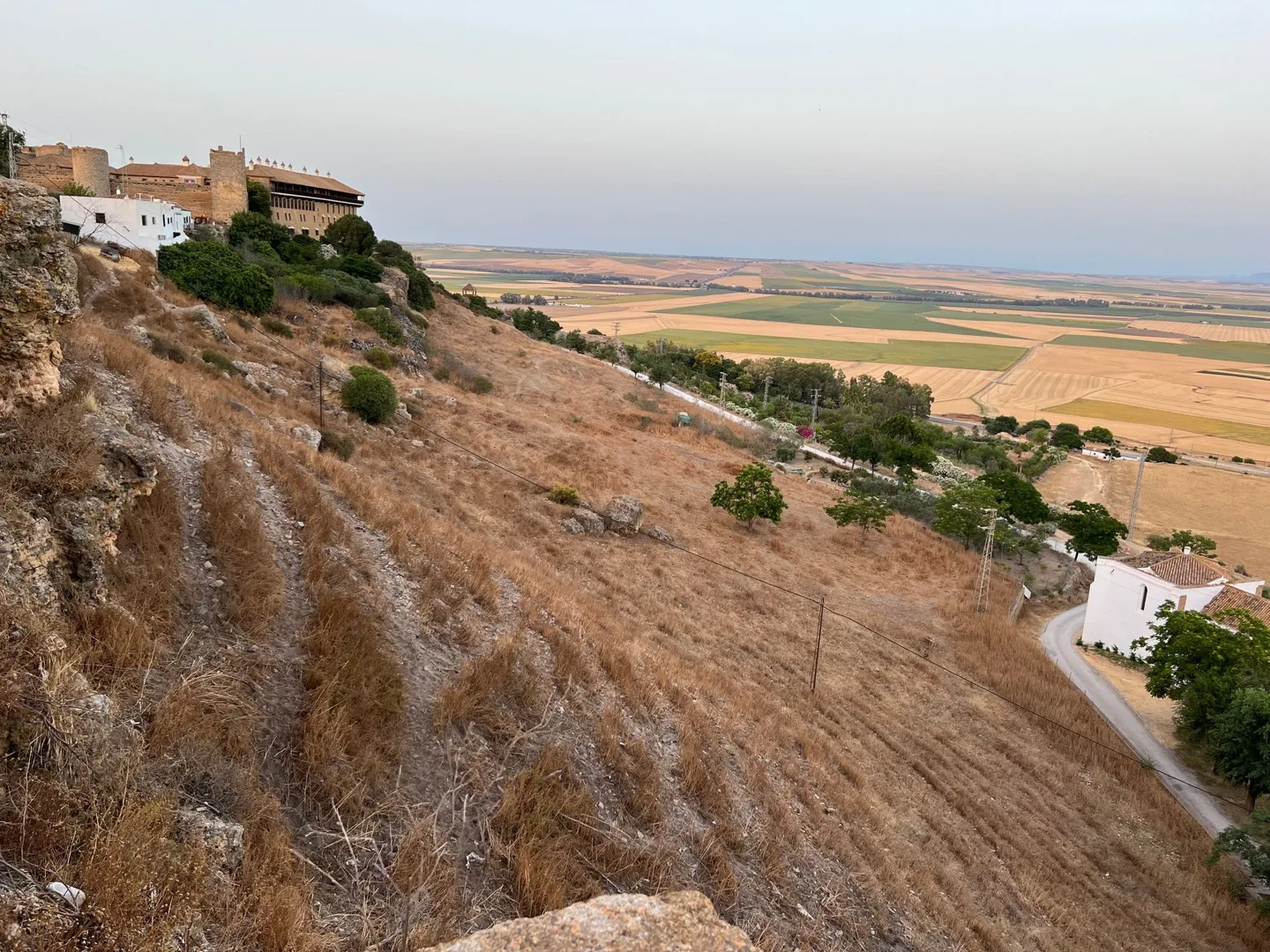 Hillside town above a wide plain