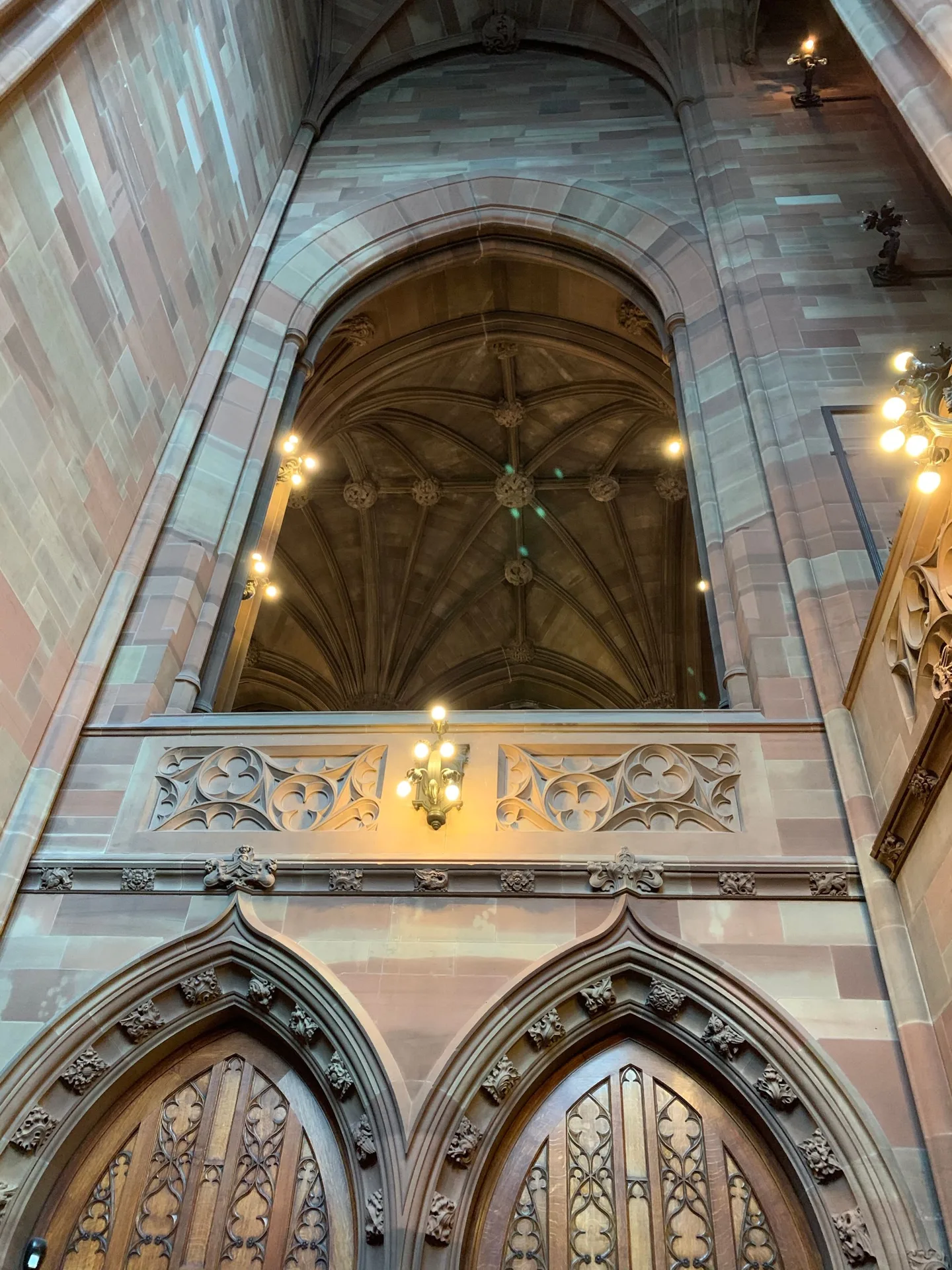 Ornate stone arch and window