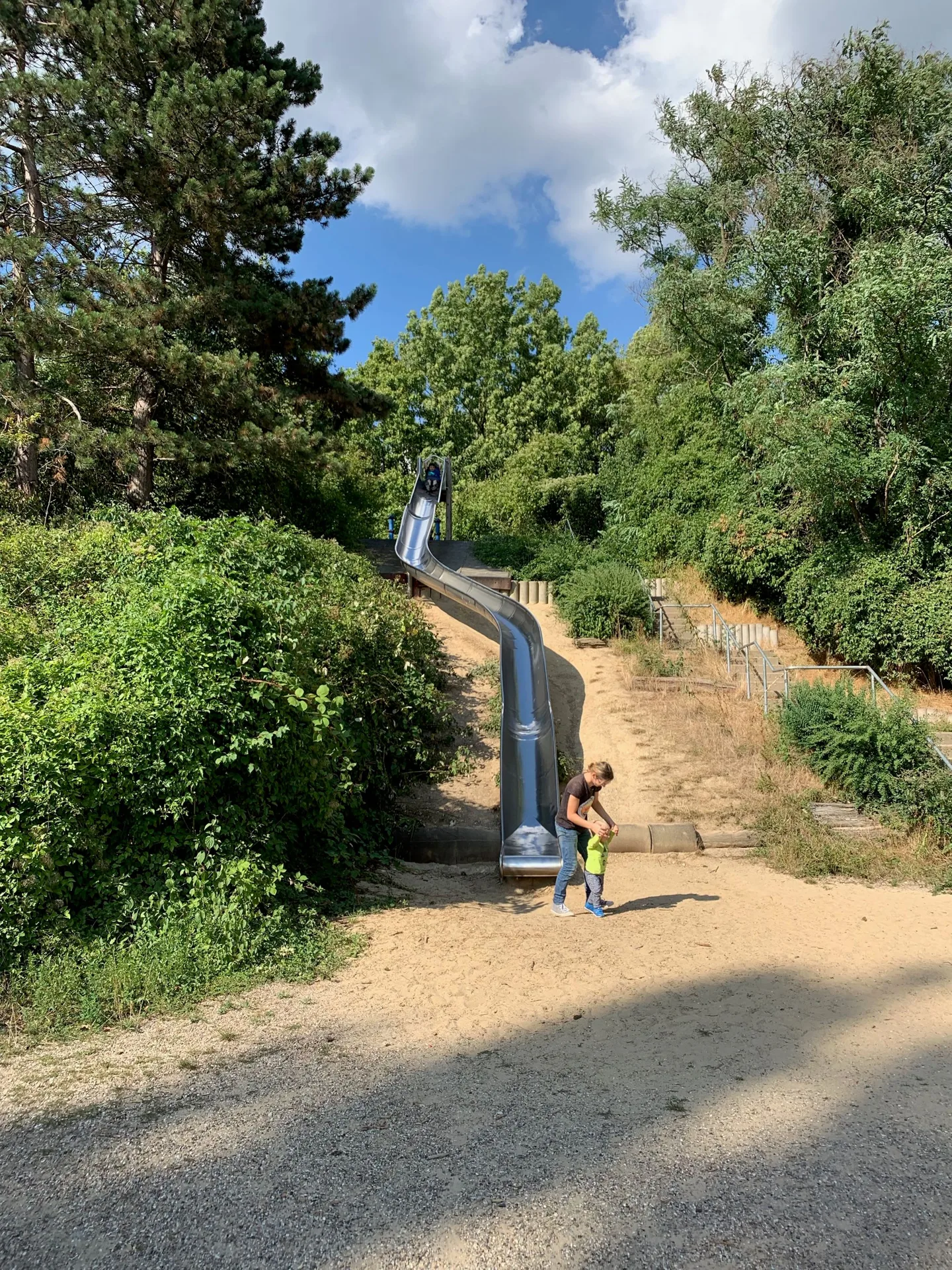 Child on a garden path