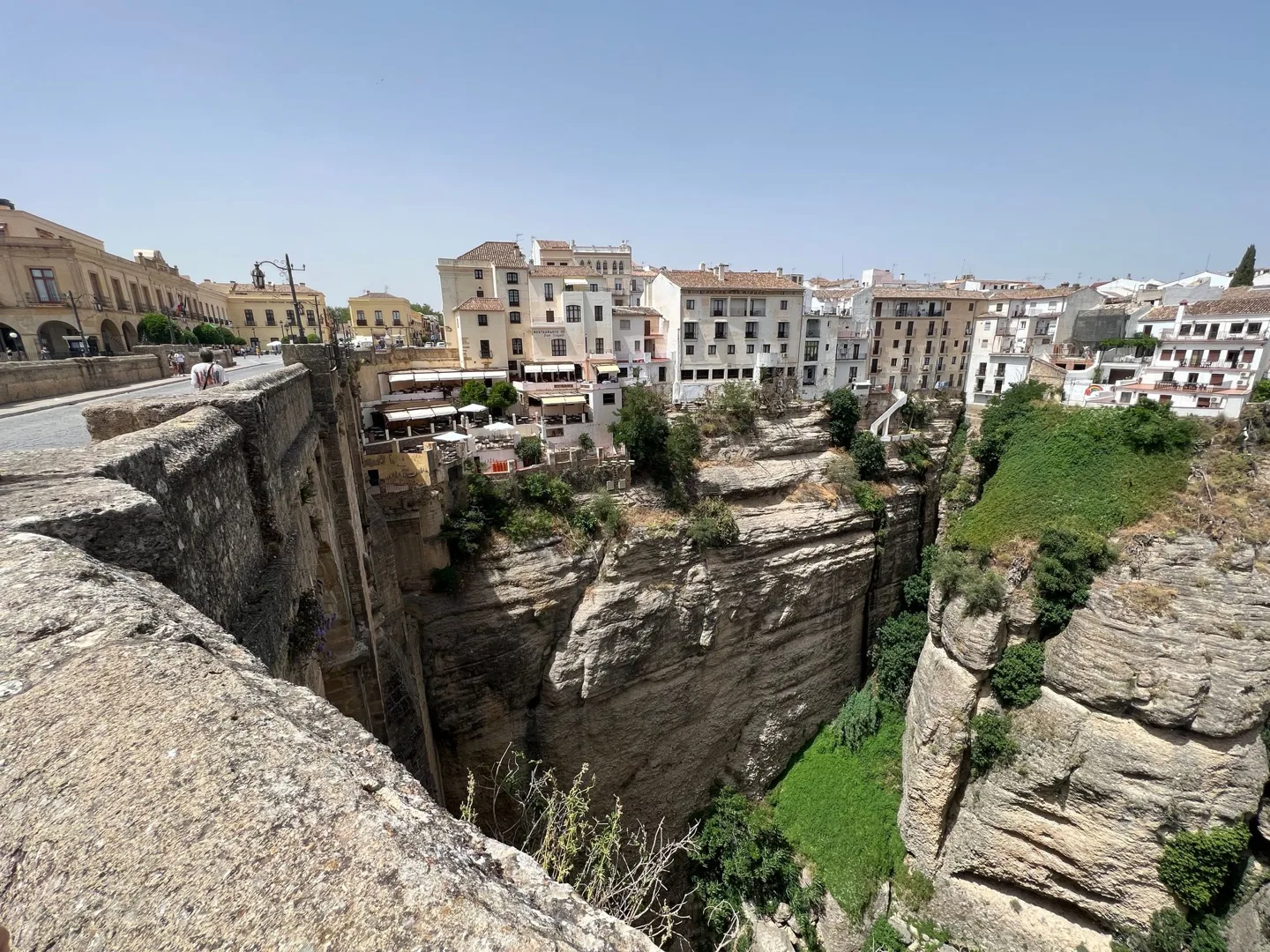 Gorge dividing the white buildings of Ronda