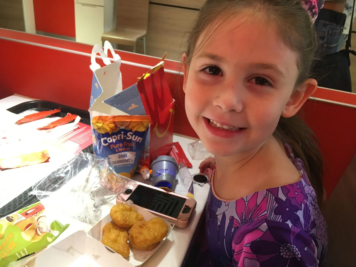 At the table during the KFC visit